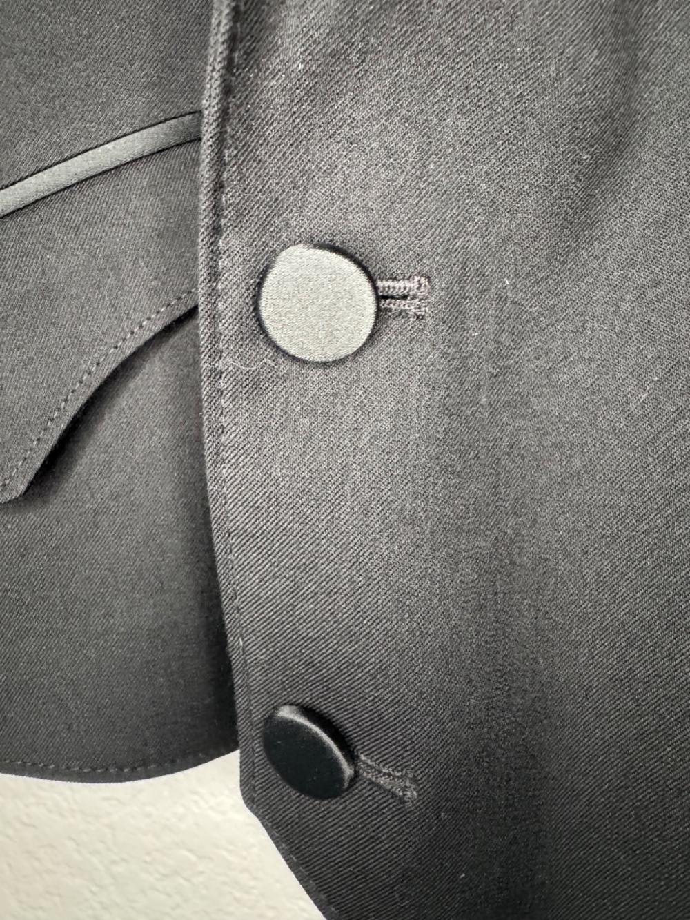 Vintage 90s Circle S Black Western Dallas Frontier Tuxedo Bolero Jacket RN25832 - Picture 5 of 15